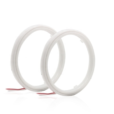 Cotton Light Cob Led Angel Eyes Mobil Headlight Aperture 70 MM MERAH BIRU Fog Lamp 12-18 V 60 MM 80 MM