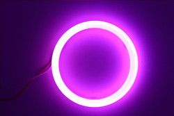 Cotton Light Cob Led Angel Eyes Mobil Headlight Aperture 70 MM MERAH BIRU Fog Lamp 12-18 V 60 MM 80 MM