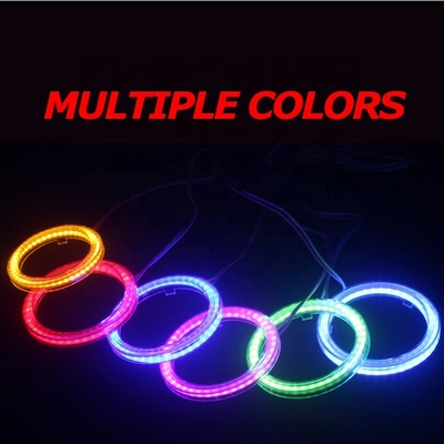 Cob Led Angel Eye 70mm Headlamp Angel Eyes 12-18V Untuk BMW - Eropa