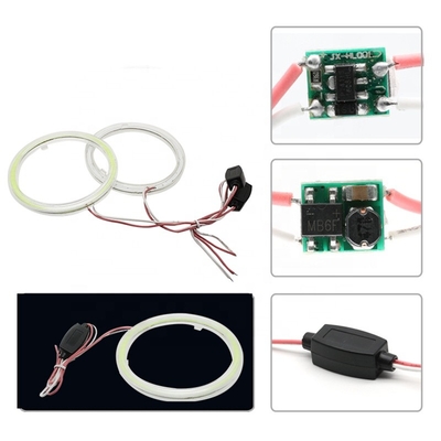 Cob Led Angel Eye 70mm Headlamp Angel Eyes 12-18V Untuk BMW - Eropa
