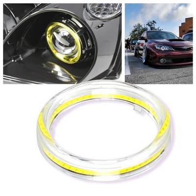Cob Led Angel Eye 70mm Headlamp Angel Eyes 12-18V Untuk BMW - Eropa