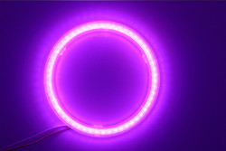 Lampu Depan Mobil Cob 90mm Angel Eyes MERAH BIRU Fog Lamp 12-18V