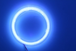 Cob Angel Eyes LED Lampu Ambient Mobil 100MM MERAH BIRU Fog Lamp 12-18V
