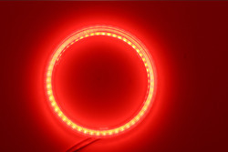 Cob Angel Eyes LED Lampu Ambient Mobil 100MM MERAH BIRU Fog Lamp 12-18V