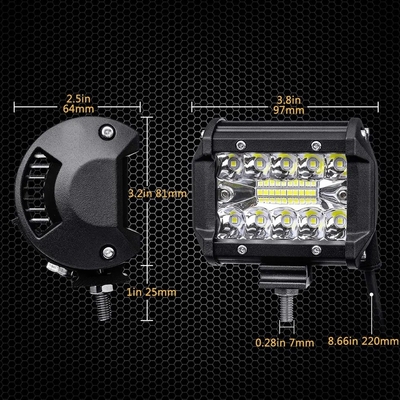 Aluminium Alloy LED Lampu Pengemudi 10-30V LED Light Bar Untuk Kendaraan