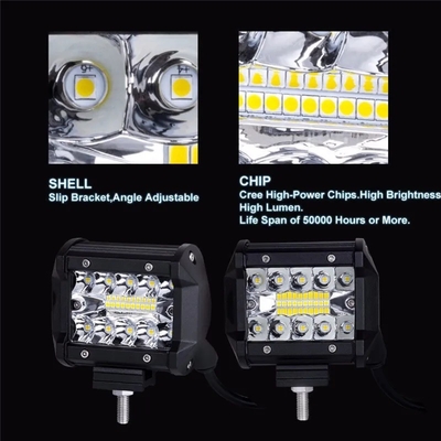 Aluminium Alloy LED Lampu Pengemudi 10-30V LED Light Bar Untuk Kendaraan