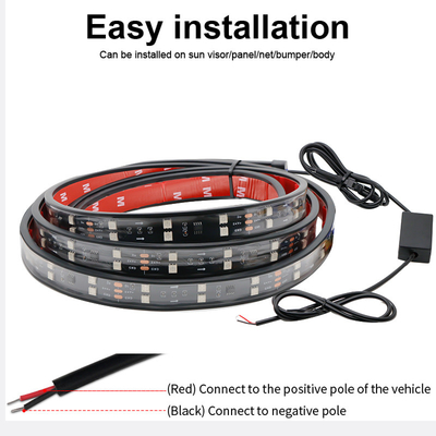 24V 5050 SMD 5A 2.4m Mobil Interior Atmosphere Lampu Dengan Remote Strobe Untuk Van Truck