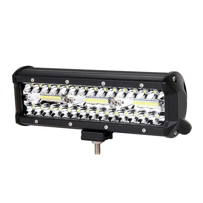 9 Inch 180W Dual Row LED Light Bar Putih / Amber Untuk Mobil Offroad