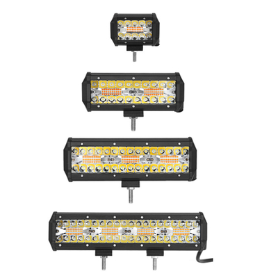 9 Inch 180W Dual Row LED Light Bar Putih / Amber Untuk Mobil Offroad