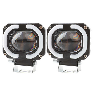 4x4 Offroad Lampu Kerja LED Lampu Depan Kabut Lampu Mengemudi 12-80V 4 Inch 30W Warna ganda