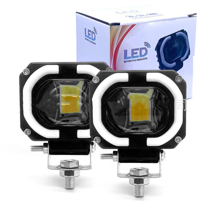 4x4 Offroad Lampu Kerja LED Lampu Depan Kabut Lampu Mengemudi 12-80V 4 Inch 30W Warna ganda