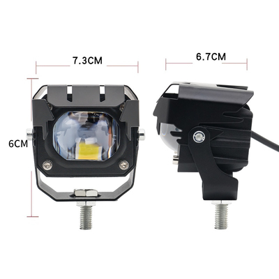 12-80V Amber 3570 LED Dual Color LED Lampu Kerja Untuk Motor 30-60W Off Road Driving Lampu
