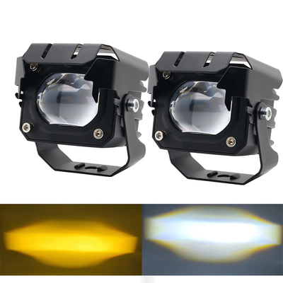12-80V Amber 3570 LED Dual Color LED Lampu Kerja Untuk Motor 30-60W Off Road Driving Lampu