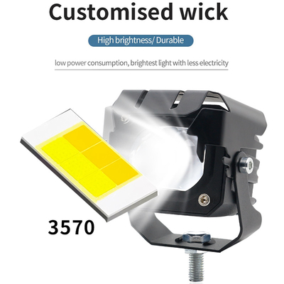 12-80V Amber 3570 LED Dual Color LED Lampu Kerja Untuk Motor 30-60W Off Road Driving Lampu