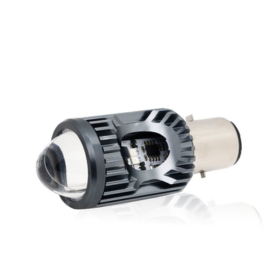 Mini Driving Light DRL Sepeda motor LED Lampu depan Lampu H4 H6 BA20D P15D Otomotif Mobil Fisheye Proyektor Lensa Dual Color
