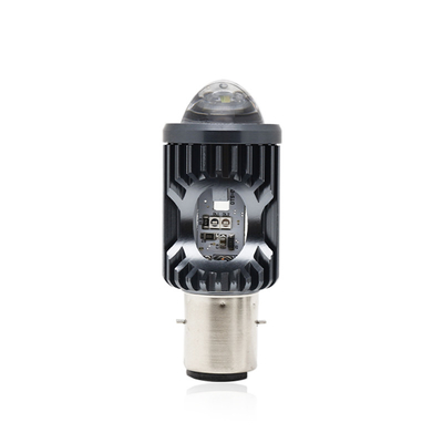 Mini Driving Light DRL Sepeda motor LED Lampu depan Lampu H4 H6 BA20D P15D Otomotif Mobil Fisheye Proyektor Lensa Dual Color