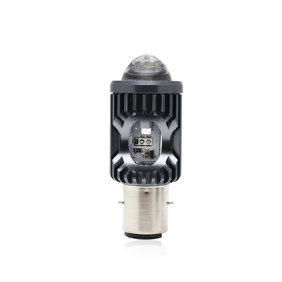 Mini Driving Light DRL Sepeda motor LED Lampu depan Lampu H4 H6 BA20D P15D Otomotif Mobil Fisheye Proyektor Lensa Dual Color