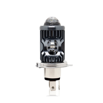 Mini Driving Light DRL Sepeda motor LED Lampu depan Lampu H4 H6 BA20D P15D Otomotif Mobil Fisheye Proyektor Lensa Dual Color