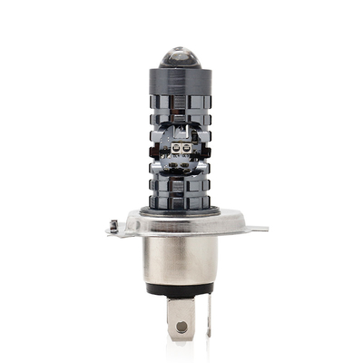 Mini Driving Light DRL Sepeda motor LED Lampu depan Lampu H4 H6 BA20D P15D Otomotif Mobil Fisheye Proyektor Lensa Dual Color
