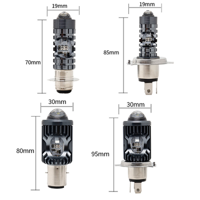 Mini Driving Light DRL Sepeda motor LED Lampu depan Lampu H4 H6 BA20D P15D Otomotif Mobil Fisheye Proyektor Lensa Dual Color