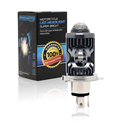 Mini Driving Light DRL Sepeda motor LED Lampu depan Lampu H4 H6 BA20D P15D Otomotif Mobil Fisheye Proyektor Lensa Dual Color