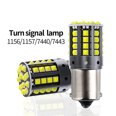 Putih Aluminium Alloy LED Turn Signals 1156 1157 T20 3030 44SMD Reversing Light 12V 24V