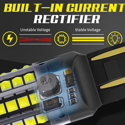 Putih Aluminium Alloy LED Turn Signals 1156 1157 T20 3030 44SMD Reversing Light 12V 24V