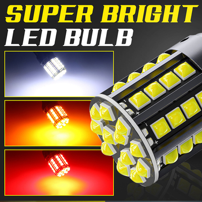 Putih Aluminium Alloy LED Turn Signals 1156 1157 T20 3030 44SMD Reversing Light 12V 24V
