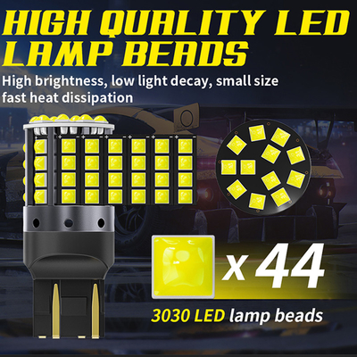 Putih Aluminium Alloy LED Turn Signals 1156 1157 T20 3030 44SMD Reversing Light 12V 24V
