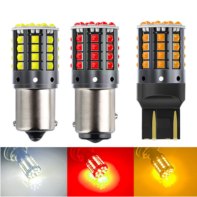 Putih Aluminium Alloy LED Turn Signals 1156 1157 T20 3030 44SMD Reversing Light 12V 24V