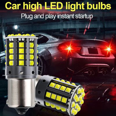 Putih Aluminium Alloy LED Turn Signals 1156 1157 T20 3030 44SMD Reversing Light 12V 24V