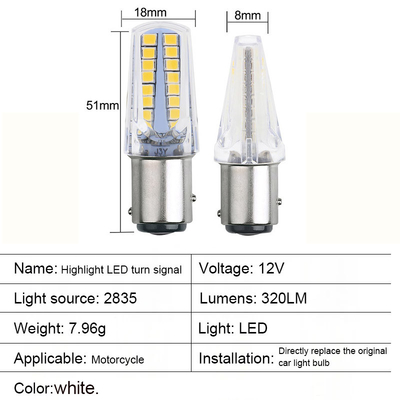 1157 32SMD Amber LED Brake Turn Signal Lampu LED Bulb Tail Mobil Stop Turn Signal Reversing Untuk Sepeda Motor