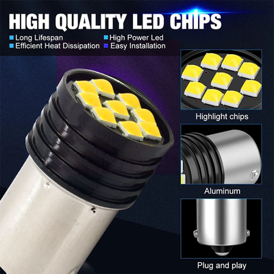 1157 BAY15D LED P21/5W 1156 BA15S P21W LED Lampu 9 SMD 3030 R5W R10W Mobil Reverse Light Brake Tail Lamp