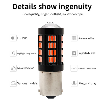 1157 1156 4014 66 SMD LED Brake Light Mobil Mengbalikkan Interior LED Bulbs Auto Canbus