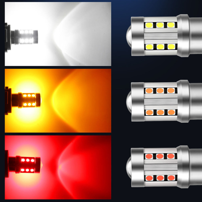 Universal Putih LED Car Turn Signal Lights1156 1157 3030 15SMD LED Bulb Putih Kuning Canbus Lisensi Plate Interior Led