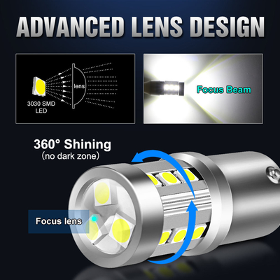 Universal Putih LED Car Turn Signal Lights1156 1157 3030 15SMD LED Bulb Putih Kuning Canbus Lisensi Plate Interior Led