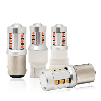 Universal Putih LED Car Turn Signal Lights1156 1157 3030 15SMD LED Bulb Putih Kuning Canbus Lisensi Plate Interior Led