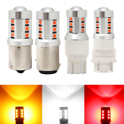 Universal Putih LED Car Turn Signal Lights1156 1157 3030 15SMD LED Bulb Putih Kuning Canbus Lisensi Plate Interior Led