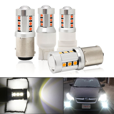 Universal Putih LED Car Turn Signal Lights1156 1157 3030 15SMD LED Bulb Putih Kuning Canbus Lisensi Plate Interior Led