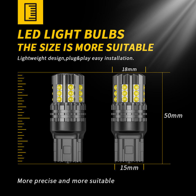 Putih LED Mobil Turn Signal Lampu Otomatis 12V 24V 2835 45SMD 1156 1157 T25 3156 3157 T20 7440 7443 Canbus bohlam Mobil Led