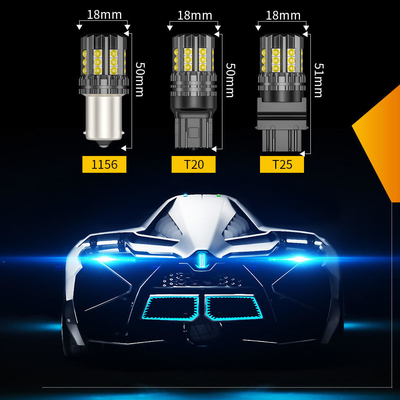 Putih LED Mobil Turn Signal Lampu Otomatis 12V 24V 2835 45SMD 1156 1157 T25 3156 3157 T20 7440 7443 Canbus bohlam Mobil Led