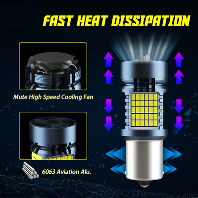 LED Bulb dengan Canbus 2016 120SMD T20 1156 1157 3156 3157 LED Turn Signal Brake Lights dengan Fan Auto Lamp