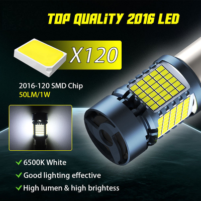 LED Bulb dengan Canbus 2016 120SMD T20 1156 1157 3156 3157 LED Turn Signal Brake Lights dengan Fan Auto Lamp