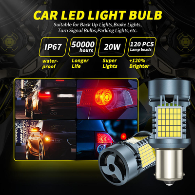 LED Bulb dengan Canbus 2016 120SMD T20 1156 1157 3156 3157 LED Turn Signal Brake Lights dengan Fan Auto Lamp
