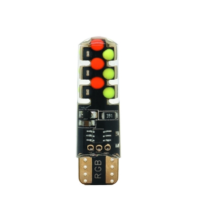 Kecerahan Mobil tipe baru interior led bohlam T10 5050 6SMD warna RGB Dengan RGB Dengan lampu remot strobo berkedip
