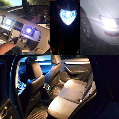 Daya 9W Lampu LED Lampu tahan air IP67 360 derajat Lampu Otomotif 12v T10 12SMD 1206 3020 Lampu Bacaan Lisensi Plak