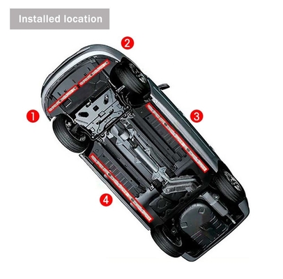 Lampu Interior LED Otomotif Multi Color Remote Control Fleksibel ABS 12V Mobil Lampu Strip LED