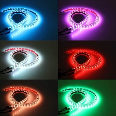 Lampu Interior LED Otomotif Multi Color Remote Control Fleksibel ABS 12V Mobil Lampu Strip LED
