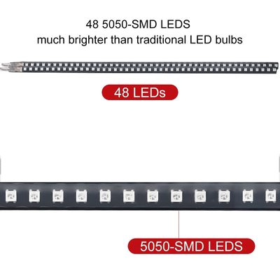 Universal ABS Mobil Interior LED Lampu Waterproof 56CM Mobil Flash Strobe Light Knight Rider Scanner Light