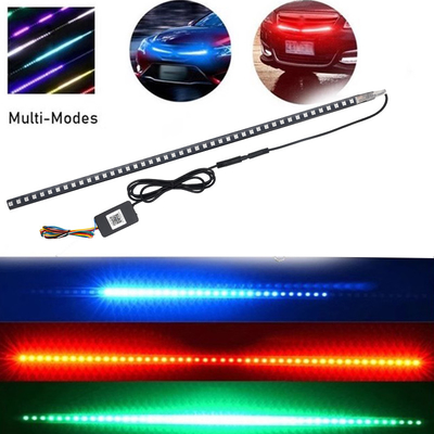 Universal ABS Mobil Interior LED Lampu Waterproof 56CM Mobil Flash Strobe Light Knight Rider Scanner Light